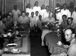 GIs enjoy a fine meal in India during WWII.