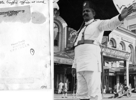 Calcutta traffic officer at work, during WWII.