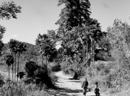 Local people walking in Yunnan province, China.  From the collection of Eugene T. Wozniak.