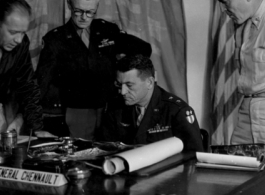 General Chennault at a staff meeting in China on November 2, 1944.  From the collection of Hal Geer.