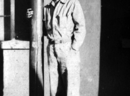 Thomas Clougherty in the CBI during WWII, probably at Yangkai.