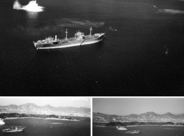 From a bombing mission on Hong Kong, 491st Bomb Squadron.