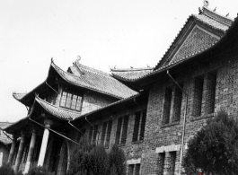 Architecture in Yunnan province, China, possibly a university or missionary edifice. During WWII.