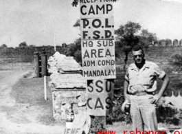 Confusing military signs in Mandalay, during WWII.