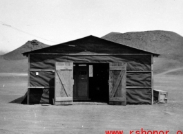 A shed at an American base in China during WWII.