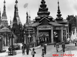A temple in Burma or India during WWII.