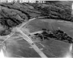 10CU 5M7 17 BURMA ROAD (RES). An Airplane prepares to take off from a rough air strip in Burma.