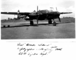 P-61 Black Widow night fighter at Chengkung (Chenggong), China, 1945. 25th Fighter Squadron. Photo from Milton King.