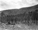 An American serviceman walking in the countryside in Yunnan province, China, during WWII.