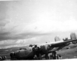 A B-24 under maintenance by 396th Air Service Squadron during WWII, in China. 