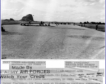 This is the Fourteenth Air Force base at Liuchow [Liuzhou] as Americans accompanying the Chinese Ground Forces found it ditched, pitterd, cratered, and mined upon their arrival after the Japanese had evacuated it.