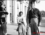 A GI, David Firman, poses with a woman in India during WWII.    From the collection of David Firman, 61st Air Service Group.