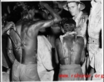 Religiously devoted men in India take part in self-flagellation and self-mutilation as a public performance of devotion to their gods. During WWII.