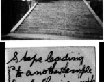 Entry steps into temple near Kunming, China, 1945.