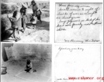 Rural life near Kunming, 1945--rural women walking, and drying grain.