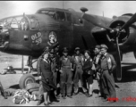 American service men and women pose before "Old 59," March 1944.  From the collection of Frank Bates.