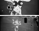 Nose art of a crashed B-24 bomber, "Lady Luck II." In China during WWII.