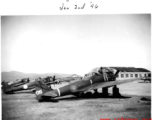 Japanese airplanes at the Nanjing Airport, during WWII, January 2, 1946.