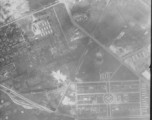 Aerial photograph of a base, possibly American, during WWII.