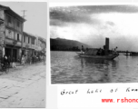 Life around Kunming in China during WWII--street scene, and boat on Dianchi lake 滇池.